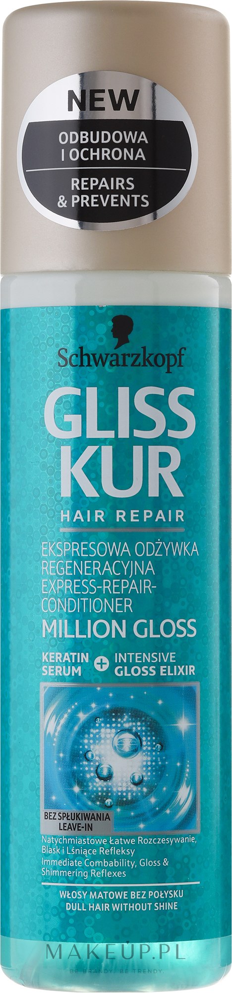 gliss kur million gloss ekspresowa odżywka regeneracyjna do włosów skła