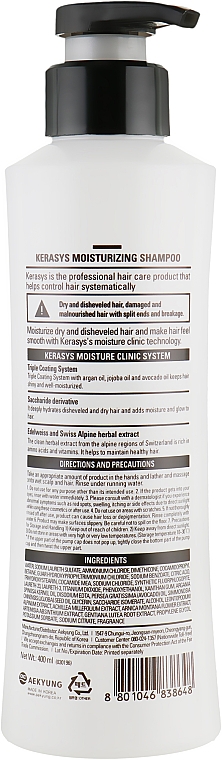 szampon kerasys hair clinic moisturizing shampoo