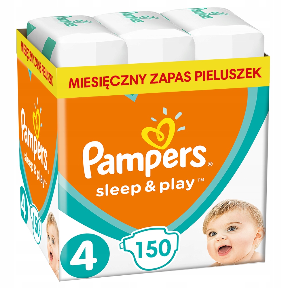 pampers pieluchy 4 sleep & play 50 sztuk