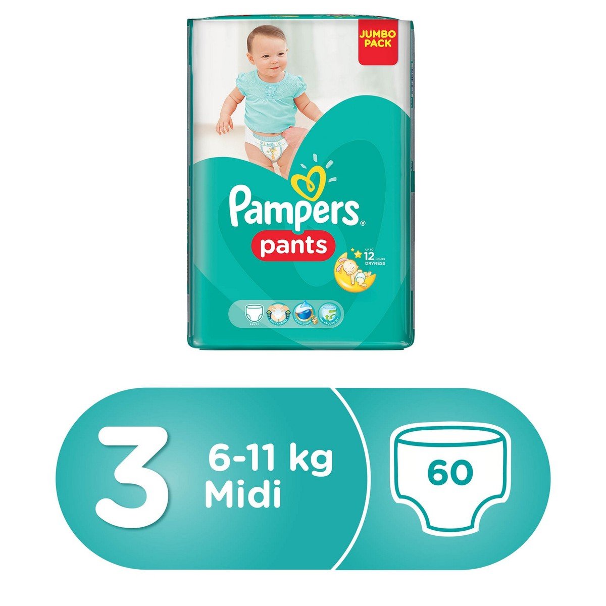 pampers pants jumbo pack size 3