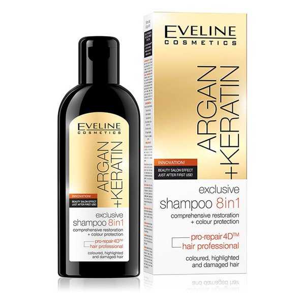 eveline cosmetics argan keratin szampon 8 w 1