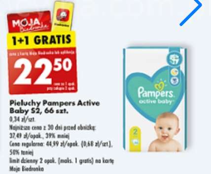 pampers active baby 1 biedronka gazetka 2019