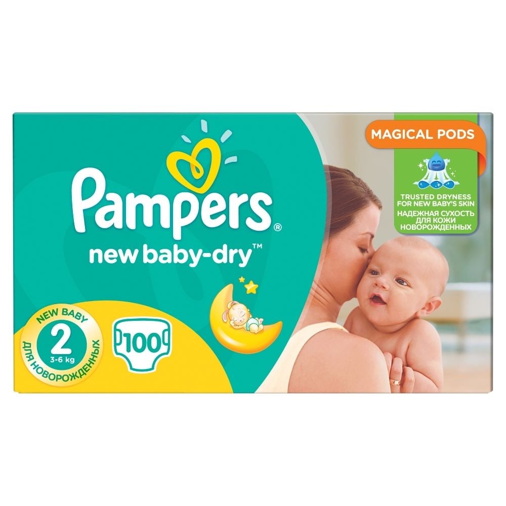 pieluchy pampers new baby dry 2 mini 100szt rosmab