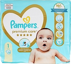 pampers pieluszki premium care 1 2-5kg 22 szt new