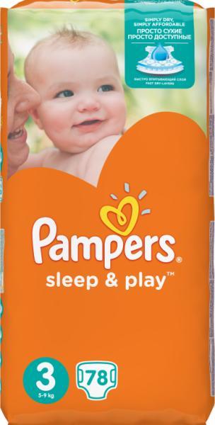 pampers sleep and play 3 78sztuk