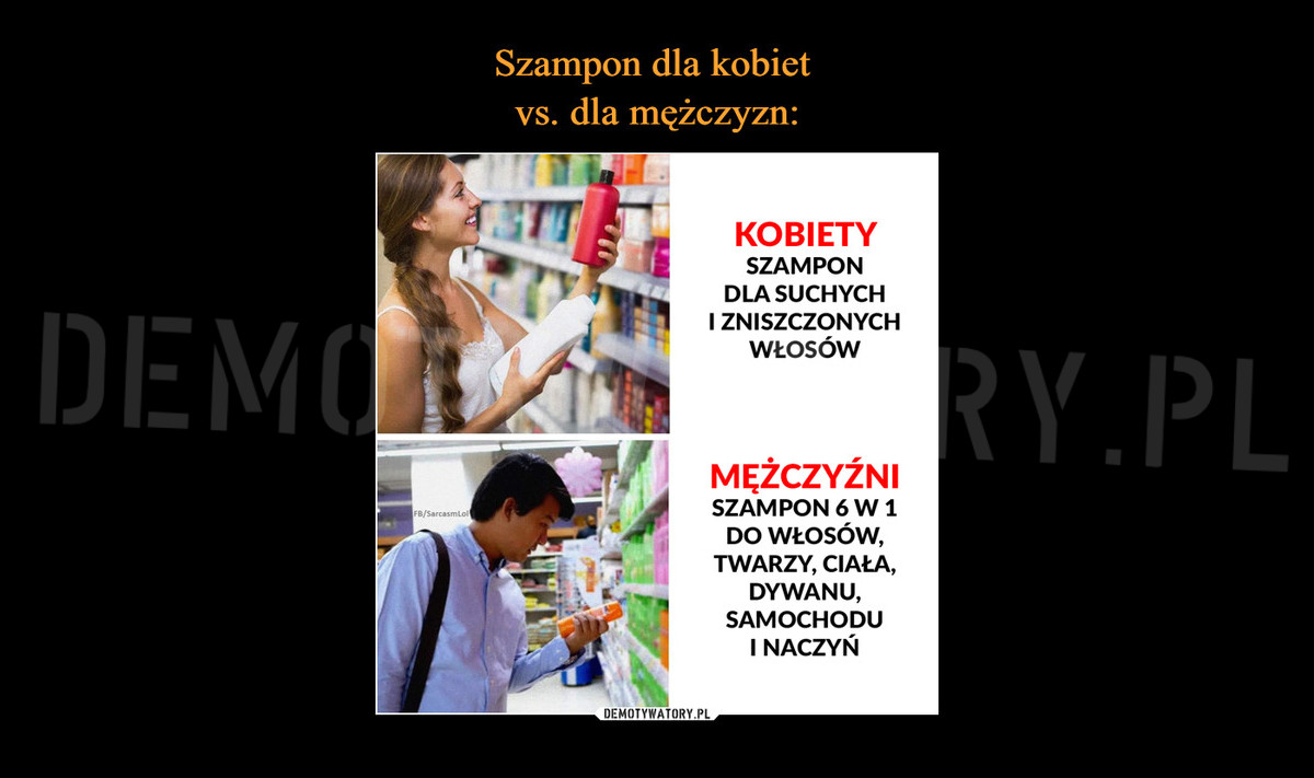 mem szampon dla kobiet vs szamponem mężczyzn