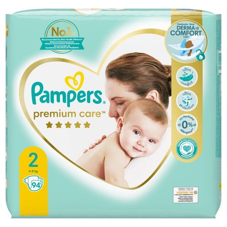 pampers premium cre zielone i biale