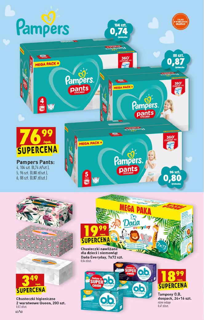 pieluchomajtki pampers biedronka 5