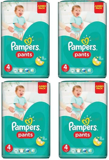 pieluchomajtki pampers pants 4 208 sztuk