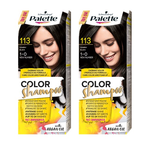 palette color shampoo szampon koloryzujący 113 czarny opinie