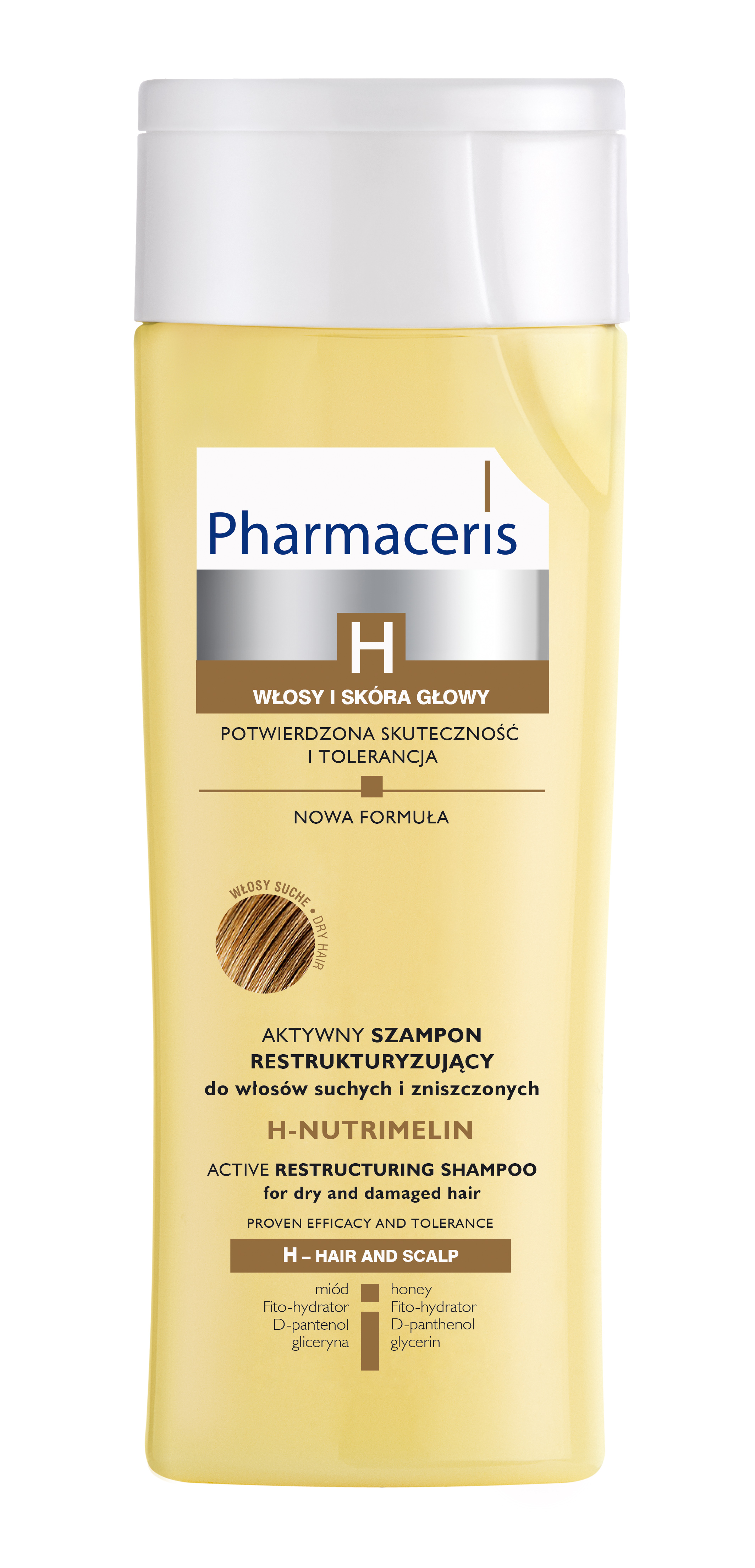 pharmaceris h nutrimelin szampon restrukturyzujący do włosów suchych 250ml