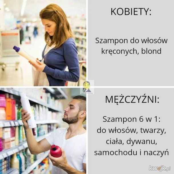 szampon dla kobiet i.mezczyzn.mem