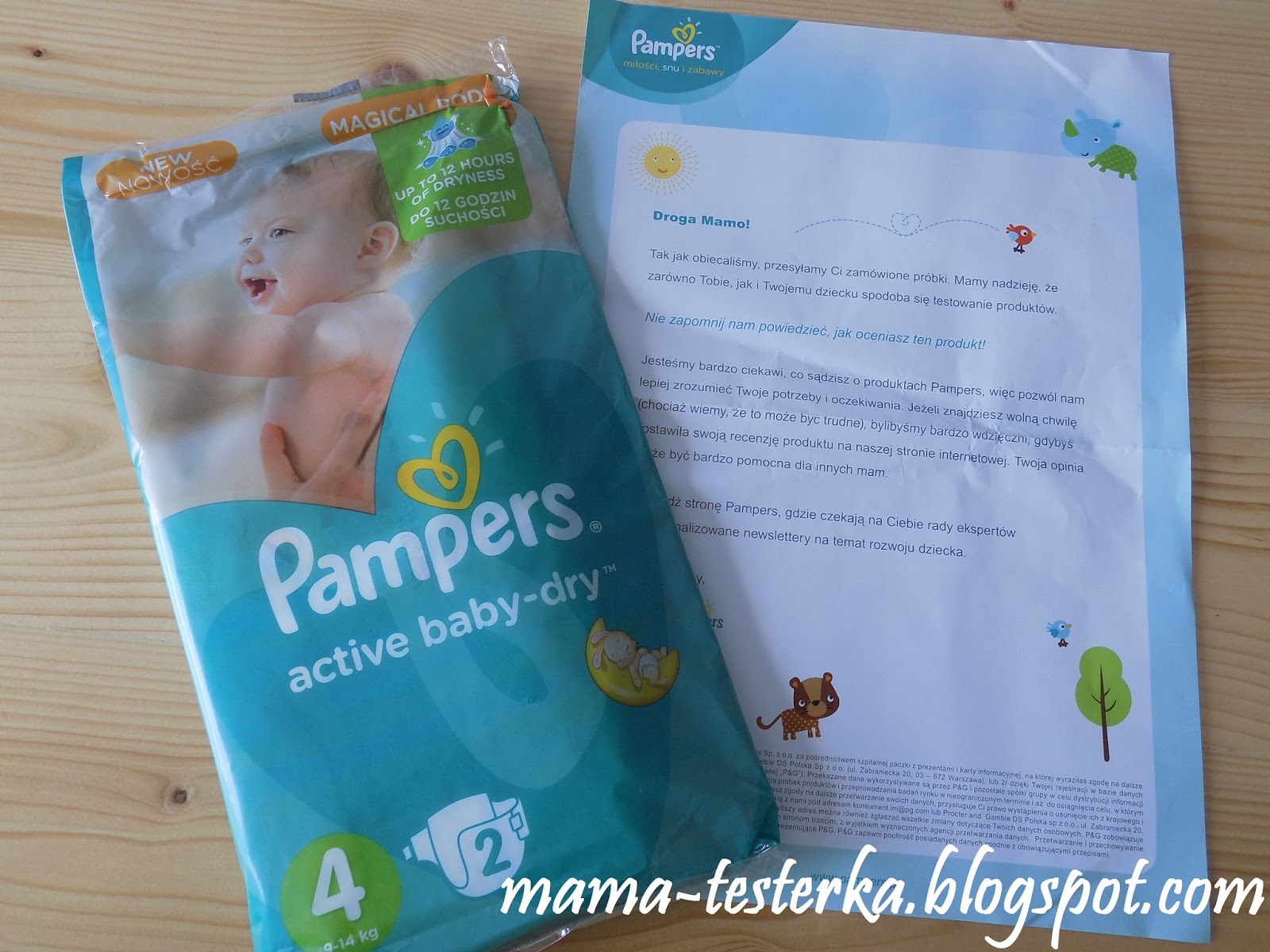 pampers próbki