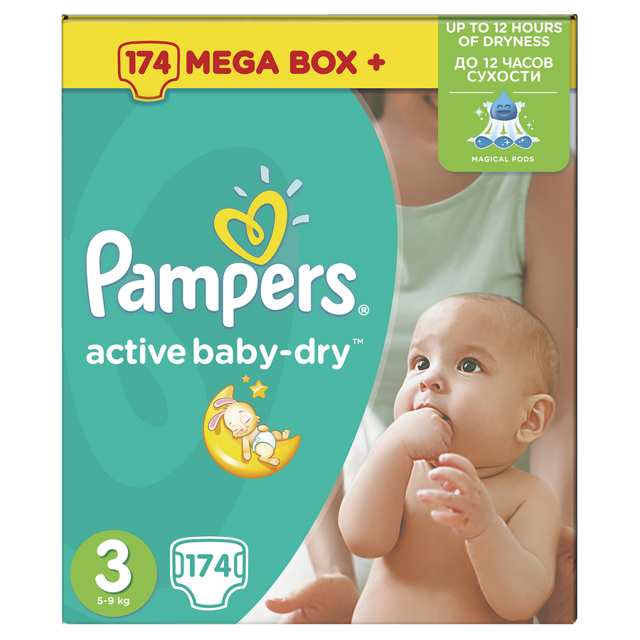 pampers active baby-dry pieluchy jednorazowe rozmiar 3 midi 5-9 kg