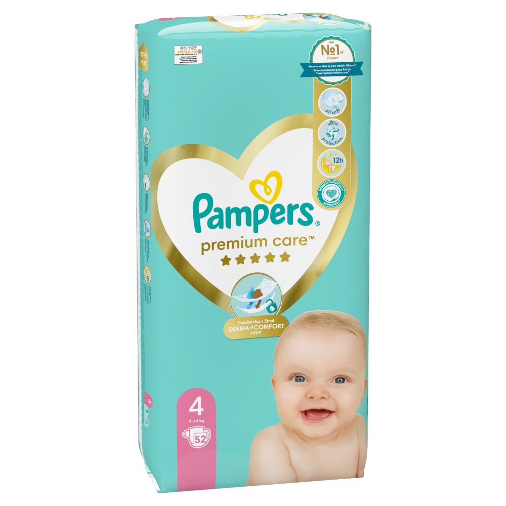 pampers premium care maxi 4 pieluszki 8-14kg 52 sztuki