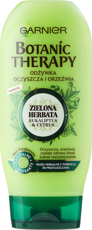 zielona odżywka do włosów garnier botanic therapy