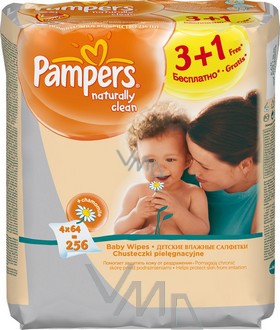 pampers sensitive chustecyki 4x64