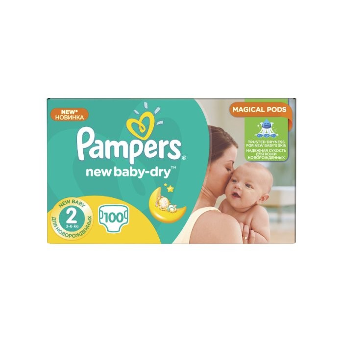 pampers new baby 2 mini 3-6kg giant pack 100szt