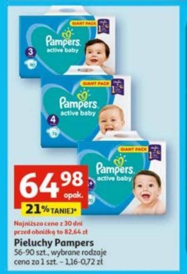 auchan pieluchy pampers cena