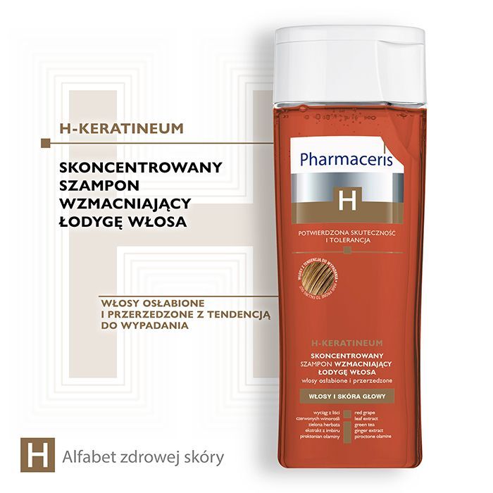 pharmaceris h keratineum skoncentrowany szampon wzmacniający do włosów