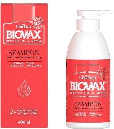 biovax szampon do włosów intensywnie regenerujący opuncja i mango