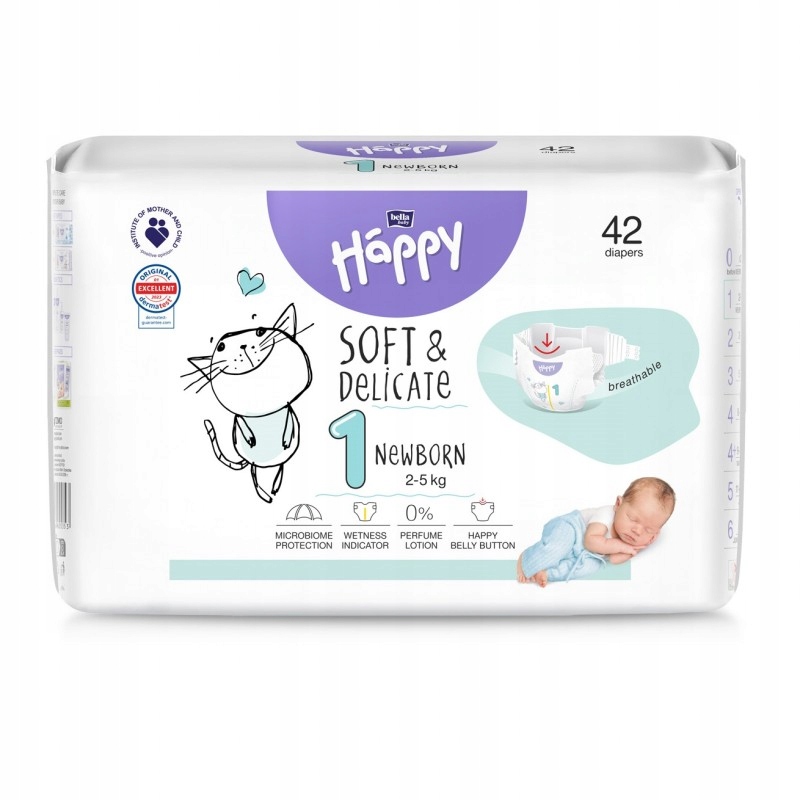 happy pieluchy 1 newborn 2-5kg wycięcie na pępek opinie