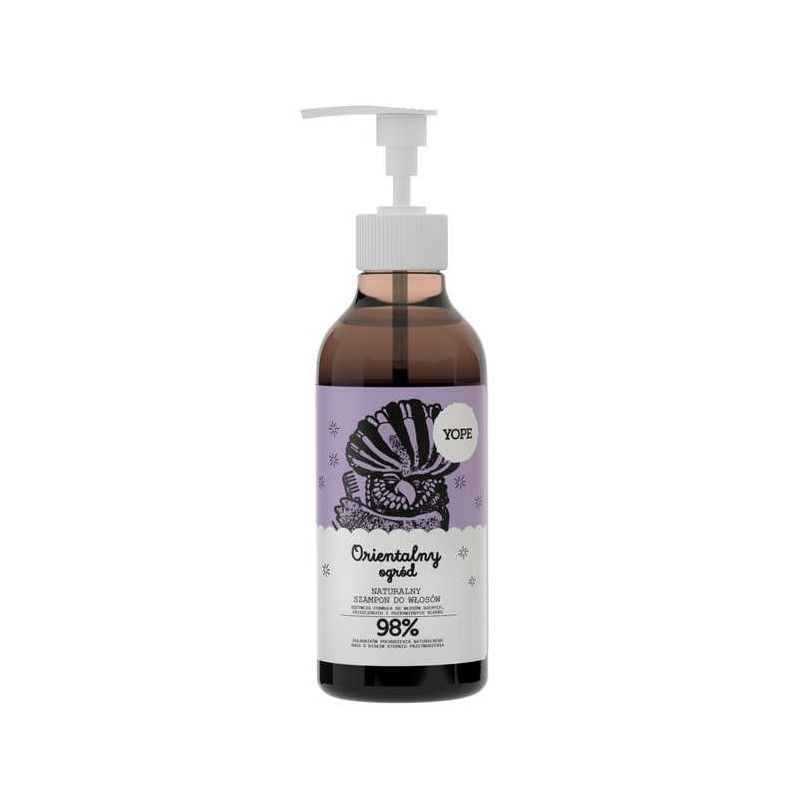 yope naturalny szampon do włosów orientalny ogród 300 ml skłąd