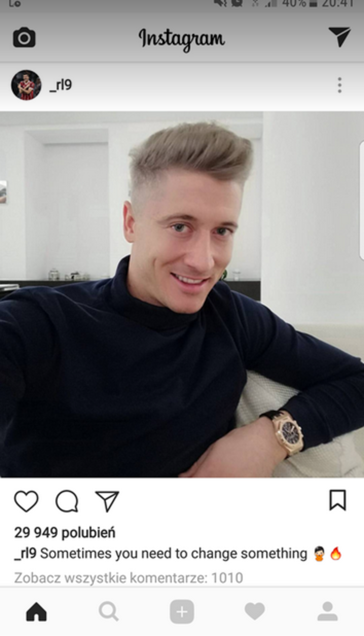 robert lewandowski blond szampon