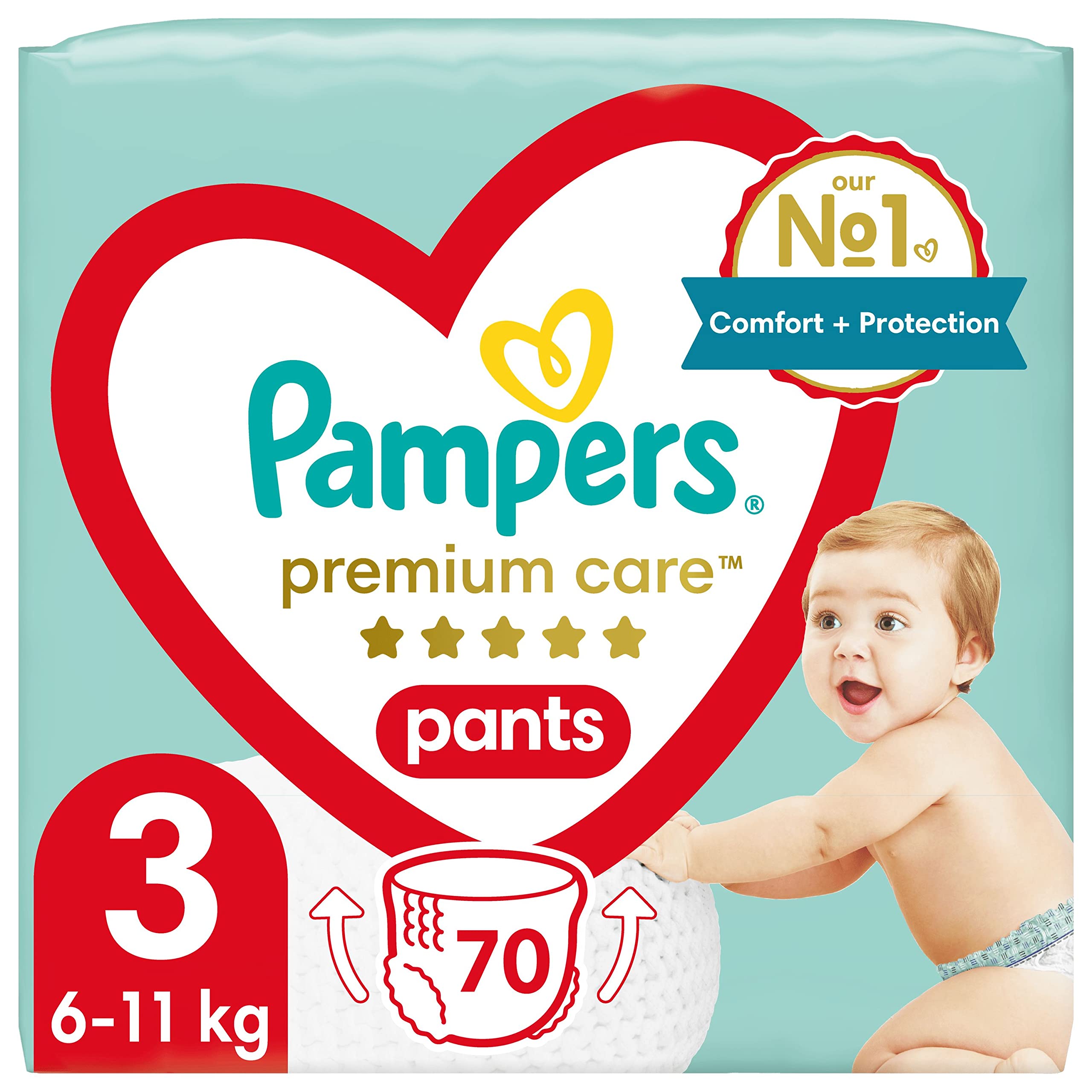 pieluchomajtki pampers premium care 3