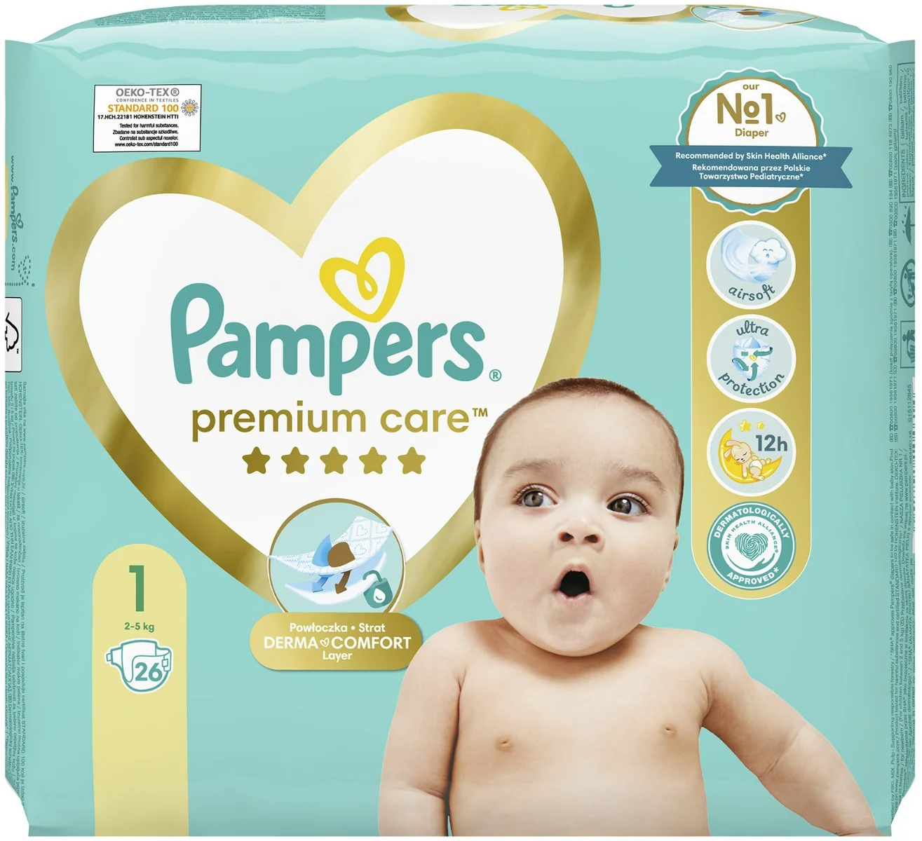 pampers premium care pieluchy jednorazowe rozmiar 1 newborn 2-5 kg