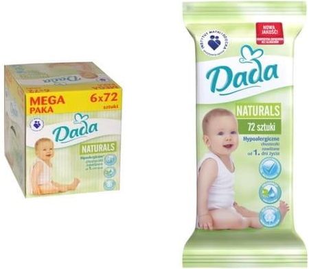 chusteczki nawilżane dla dzieci i niemowląt dada naturals