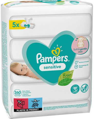 pampers sensitive chusteczki 4x56 sztuk