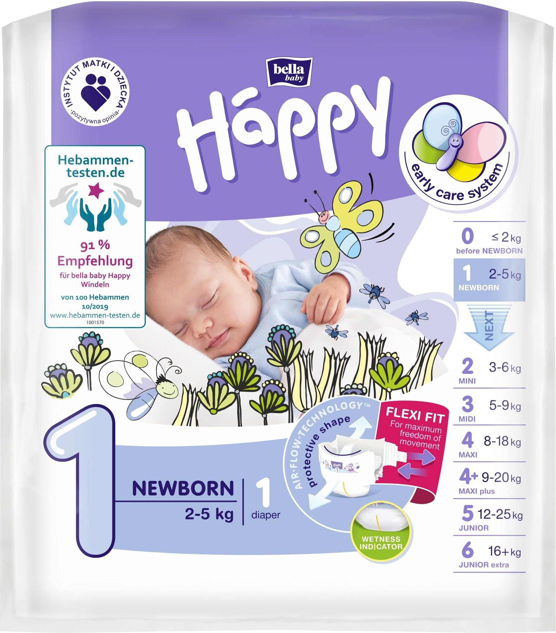 pieluchy new flexi fit happy newborn opinie