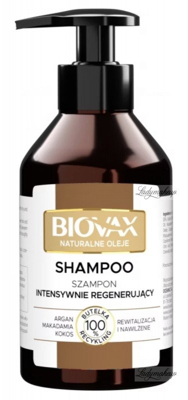 5 biovax szampon intens regenerujący argan makadamia kokos