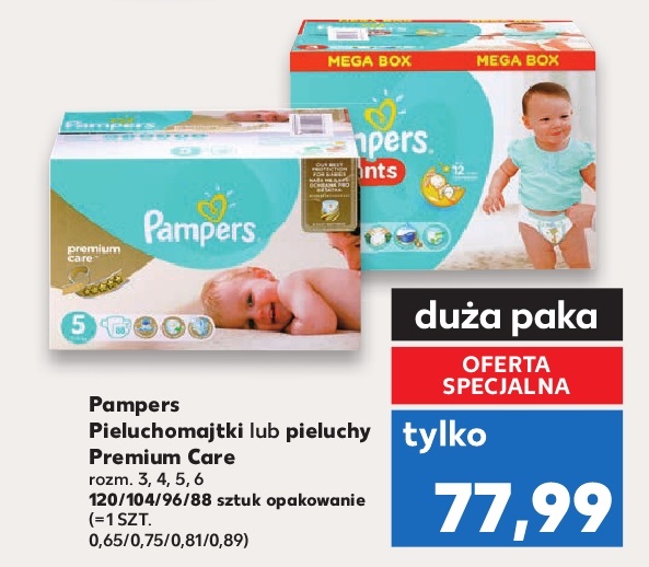 kaufland pampers premium care 1 88 szt