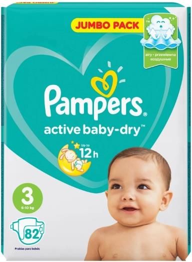 pampers active baby-dry 3 midi 74szt