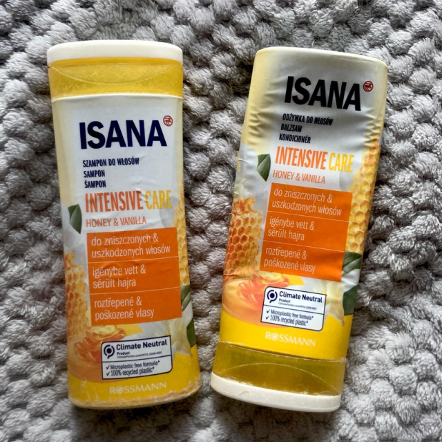 isana intensive care szampon do włosów zmęczonych i zniszczonych honey&vanilla