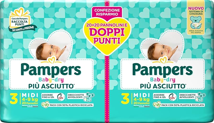 pannolini pampers 80 taglia 3