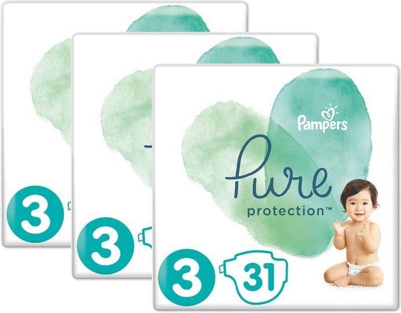 obserwuj pieluszki pampers pure protection 3 midi