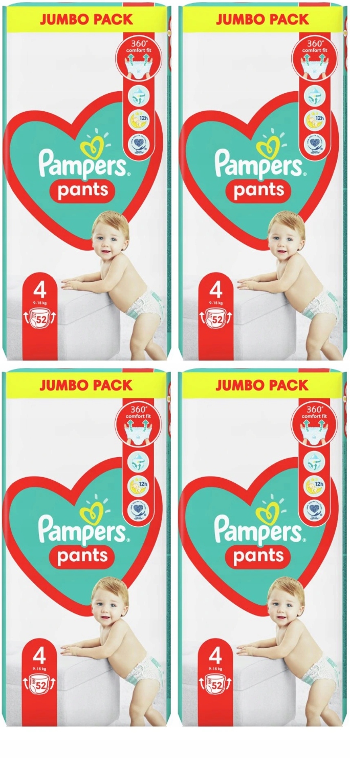 pieluchomajtki pampers 4 208 szt