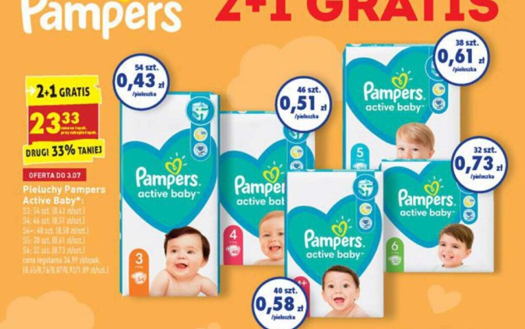 pampers biedronka 140 sztuk