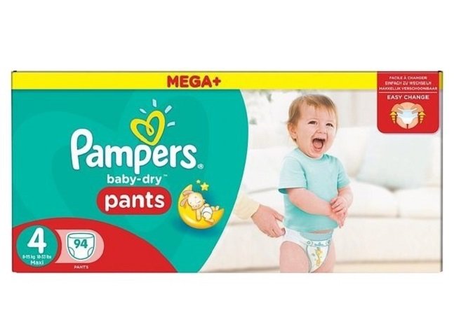 pampers mega paka 94 szt beby-dry pants 4