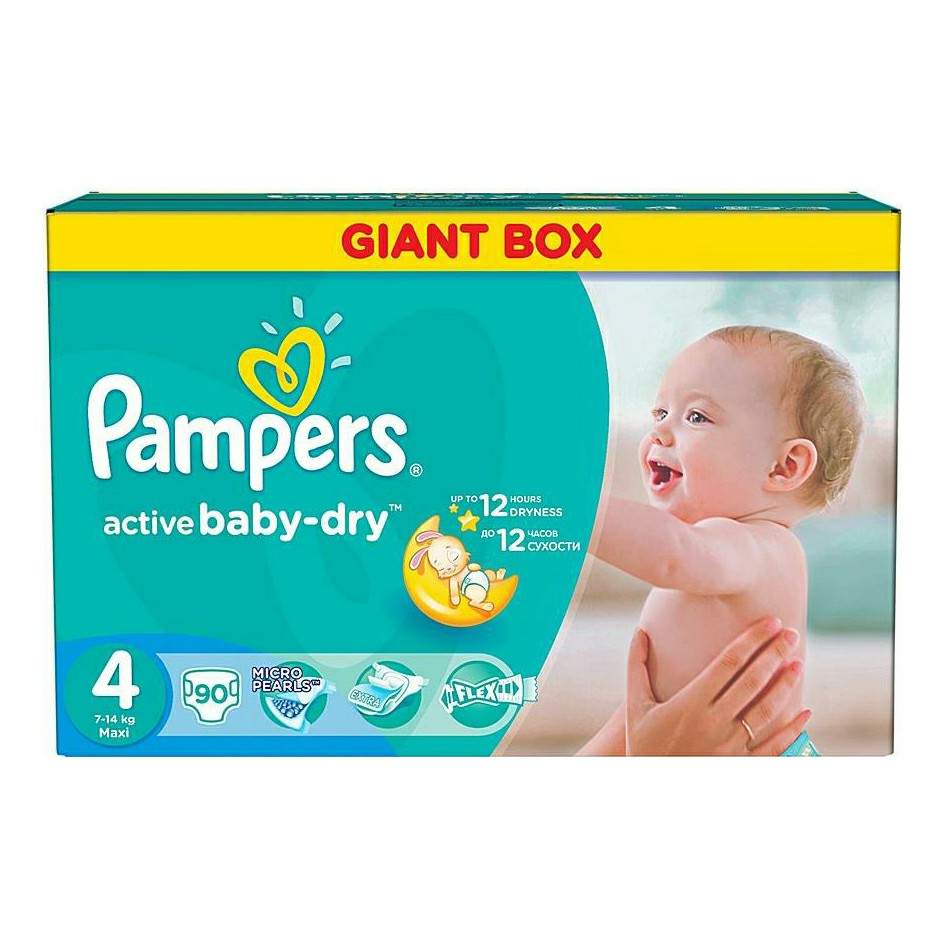 pampers active baby dry 4 90