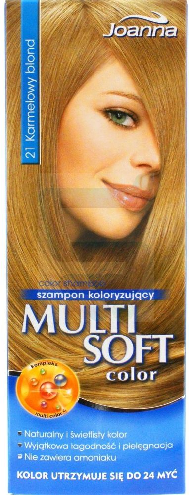 szampon koloryzujący joanna multi soft color karmelowy blond 21