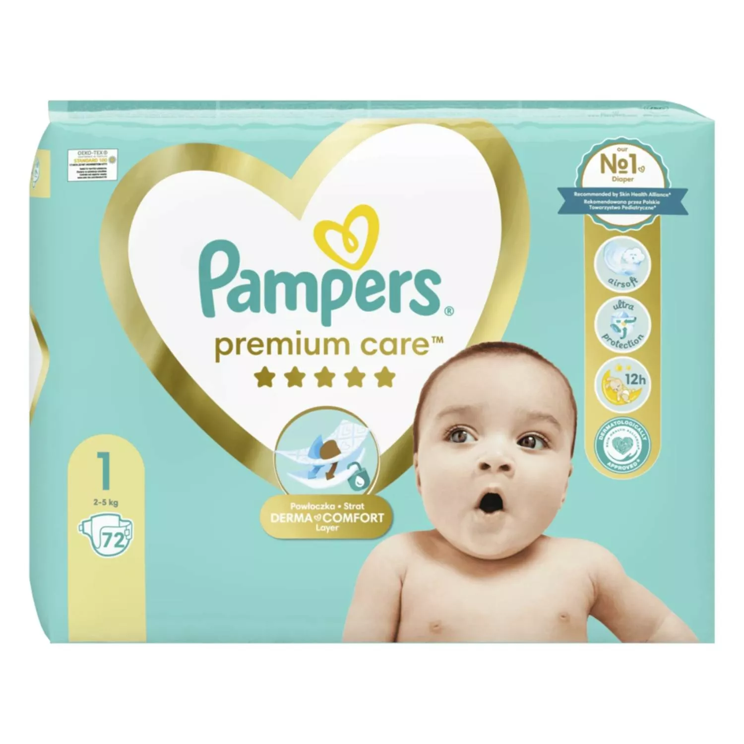 ieluszki pampers premium care rozmiar 1 2-5kg 22 szt