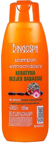 bingospa szampon wzmacniający keratyna olejek bombasu