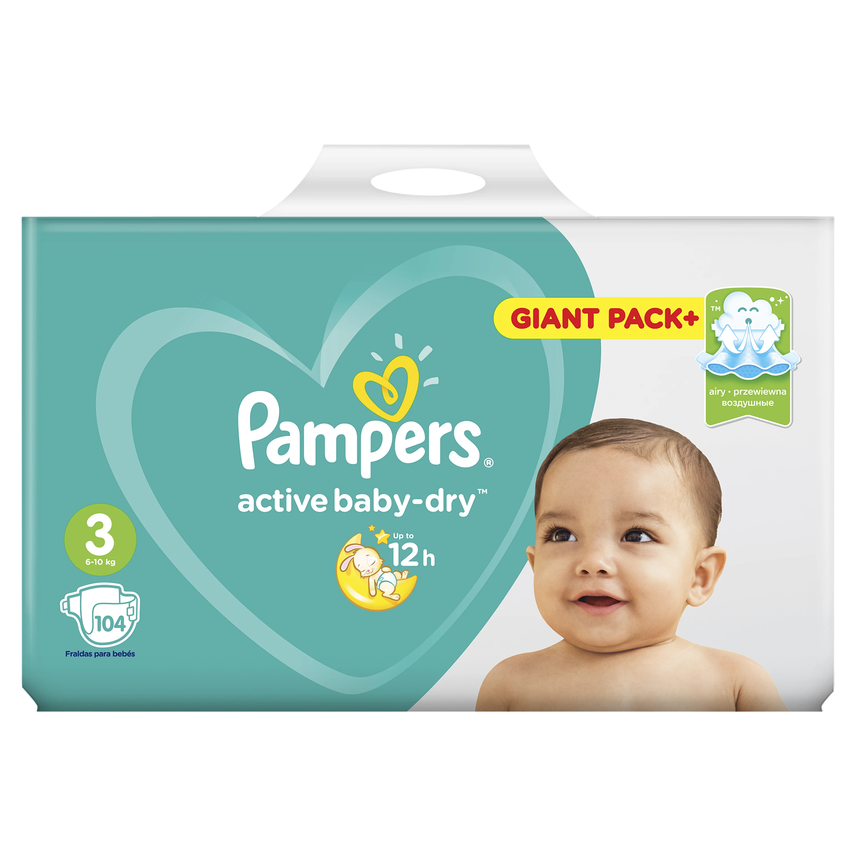 pampers active baby 3 104szt