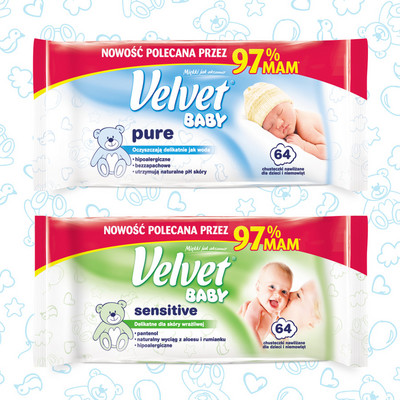 hipoalergiczne chusteczki nawilżane velvet baby sensitive