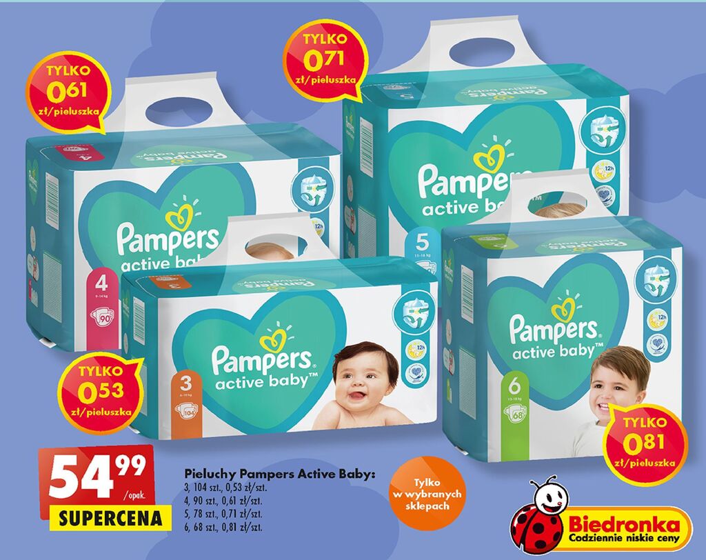 pampers 5 biedronka cena