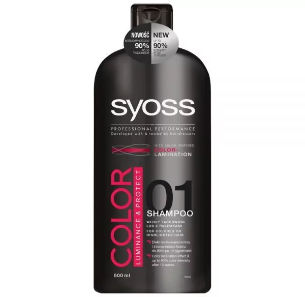 syoss color luminance & protect szampon 500 ml